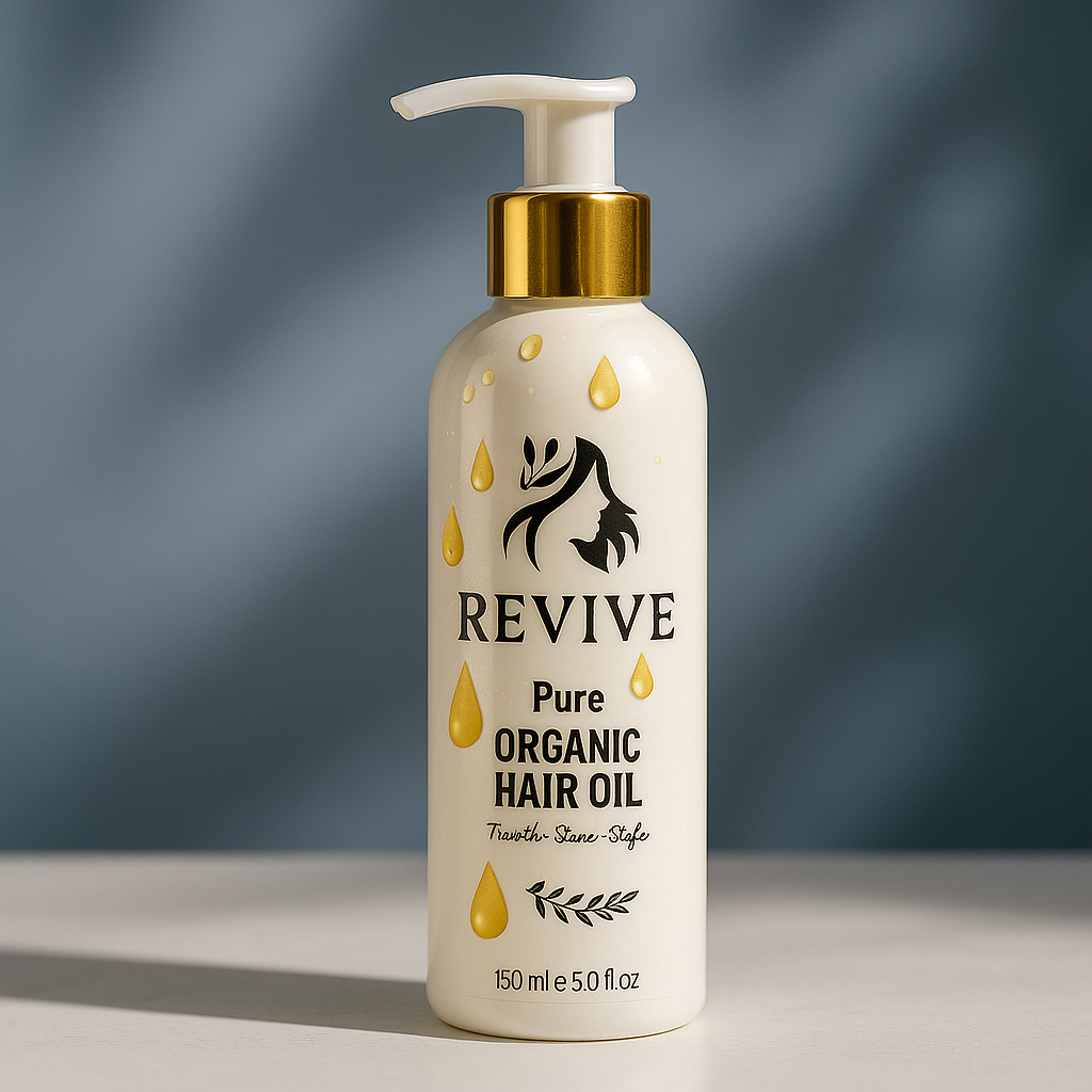Revive Pure Organic Hair Oil – Natural Hair Growth, Anti Hair Fall, Scalp Nourishment & Shine (100ml)
